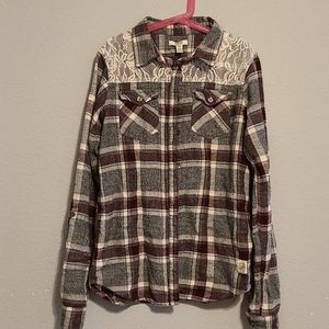 Girls Silver Jeans Longsleeve Shirt